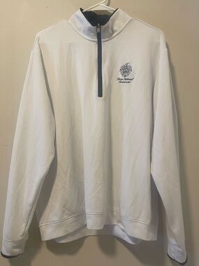 Trump National Bedminster - Adidas 1/4 Zip with Navy Trim